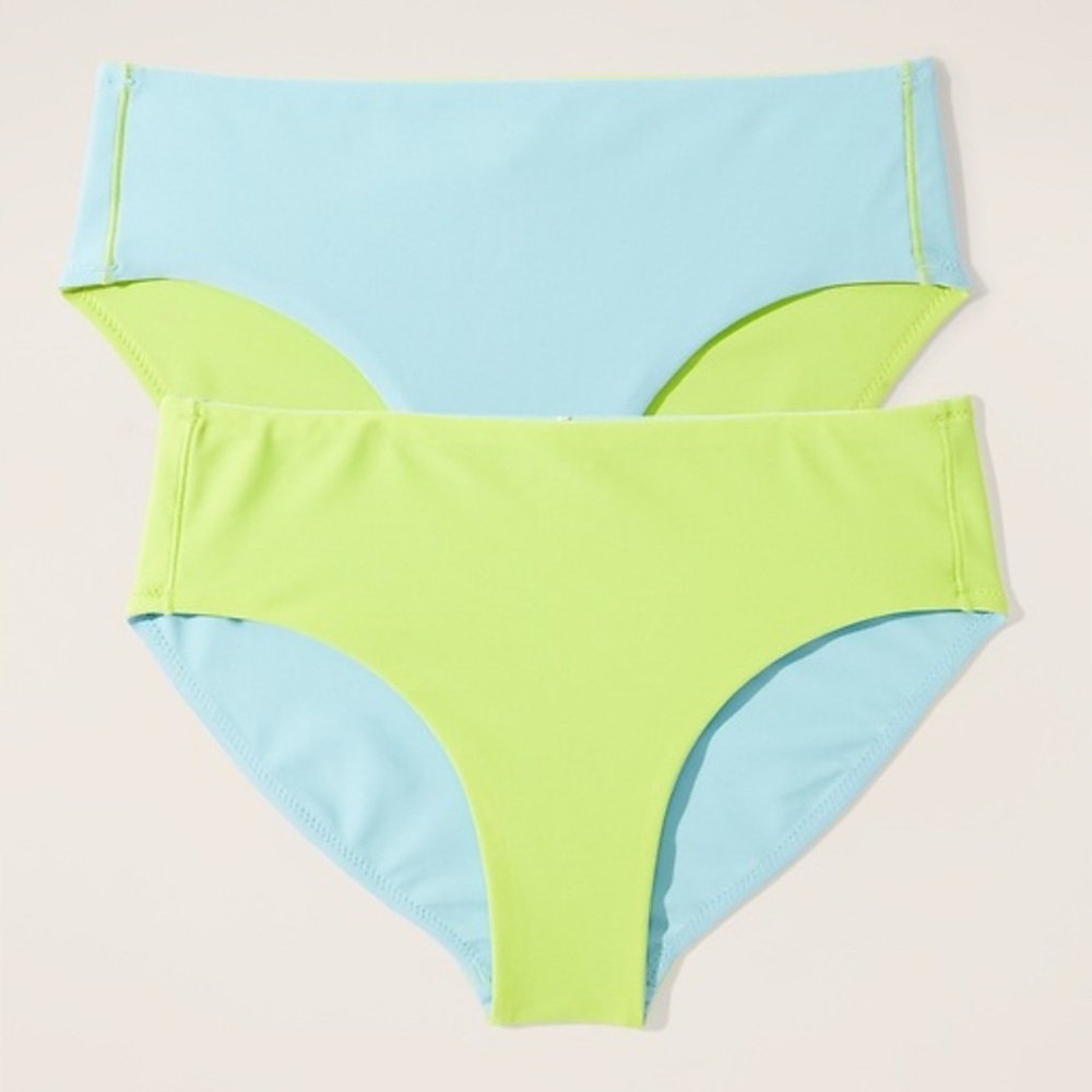 NWT Athleta Girl- Reversible Blue and Green Bikini Bottoms